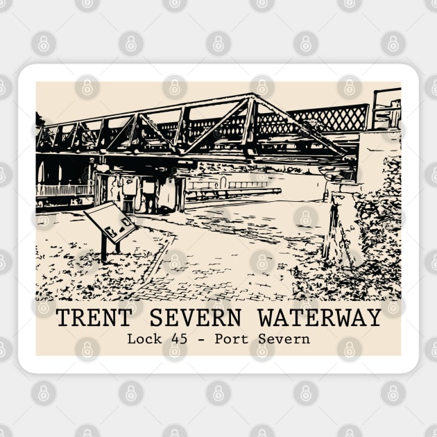 Trent–Severn Waterway - Port Severn ON Magnet by Lakeric